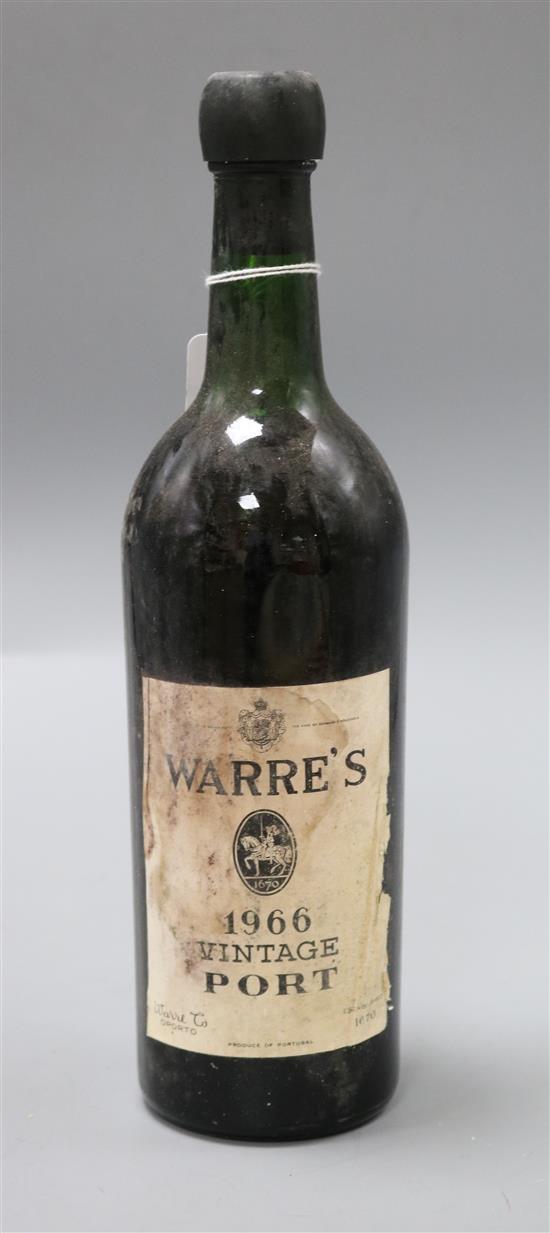 A bottle of 1966 Warres vintage port